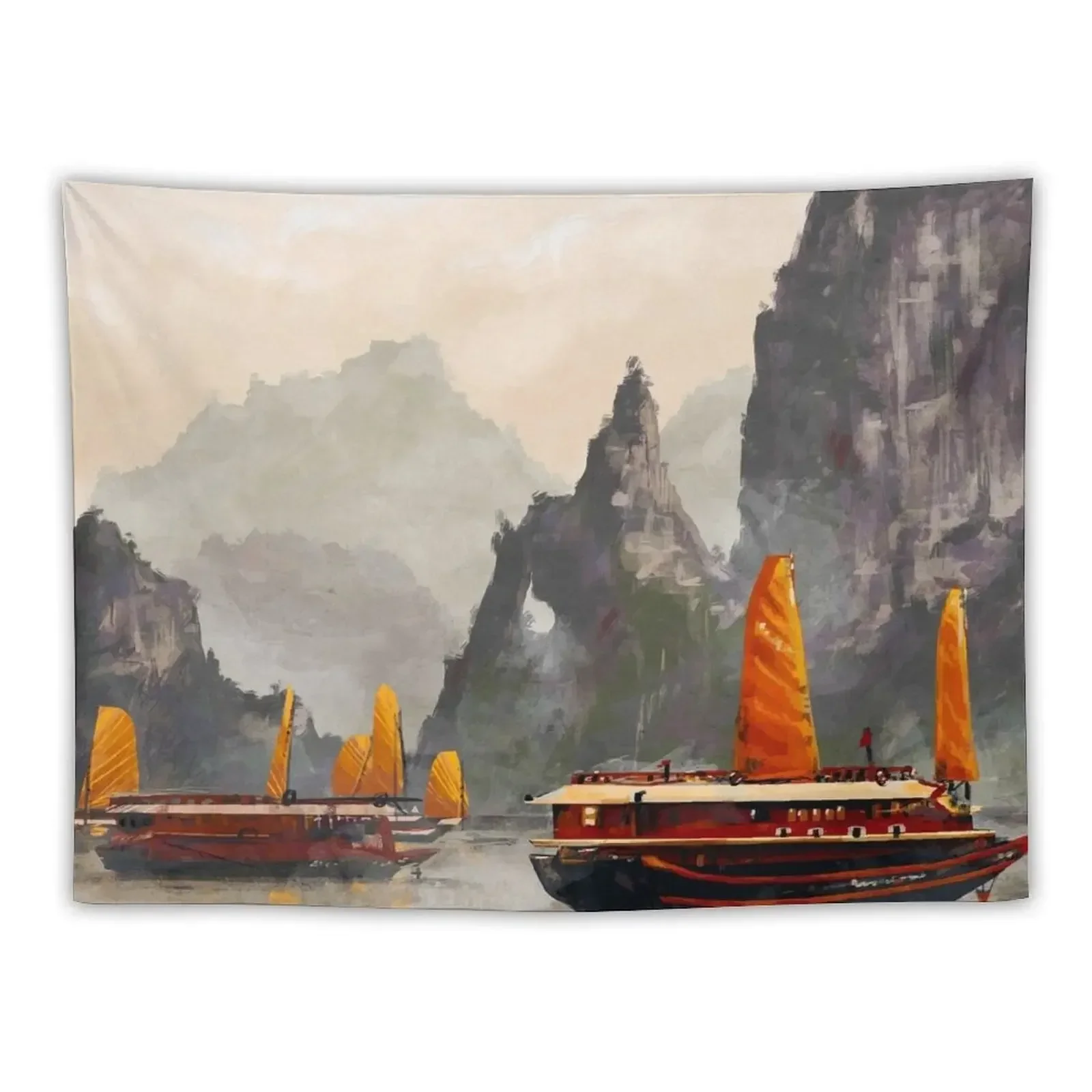 Ha Long Bay Tapestry Home Decorators House Decorations Wall Carpet Room Decoration Aesthetic Tapestry