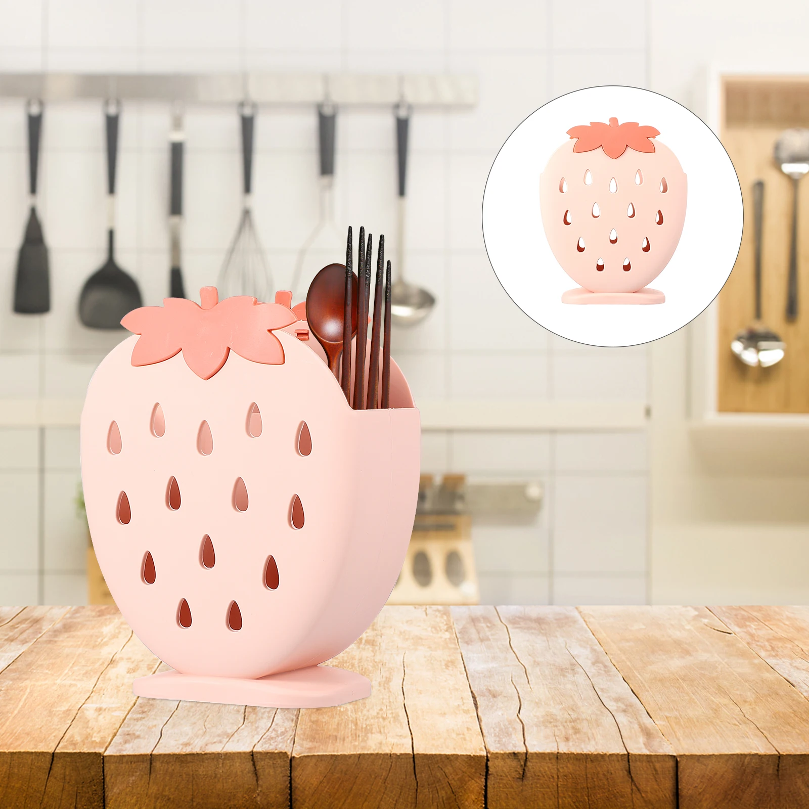 

Plastic Tableware Storage Tube Sink Rack Dish Drying Racks Kitchen Silverware Utensil Hanging Basket