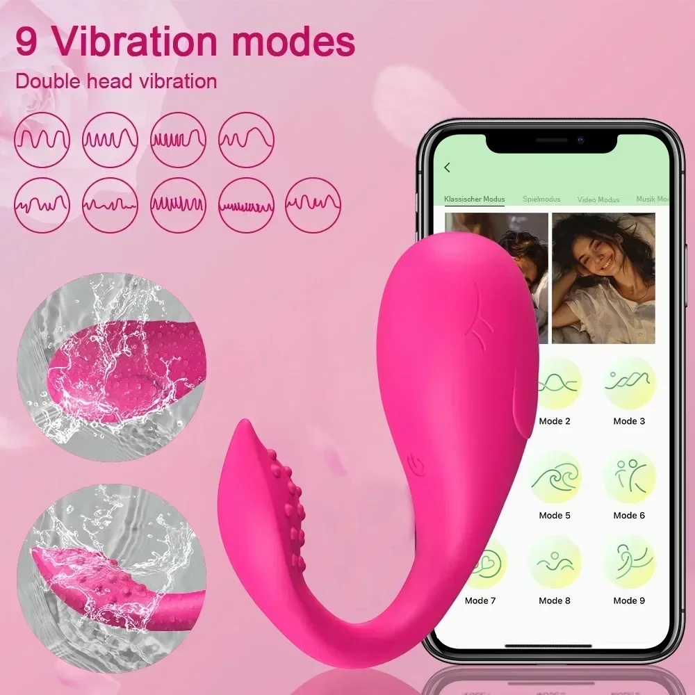 9 Speed APP Controlled Vaginal Vibrators G Spot Anal Vibrating Egg Massager Wearable Stimulator Adult Sex Toys for Women Couples