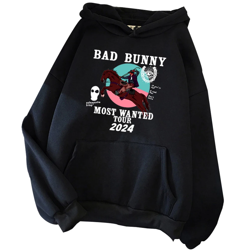 

Bad Bunny Hoodie Bad Bunny Most Wanted Tour Music Album Hoodie Gift for Bad Bunny Fan Pullover Tops Streetwear