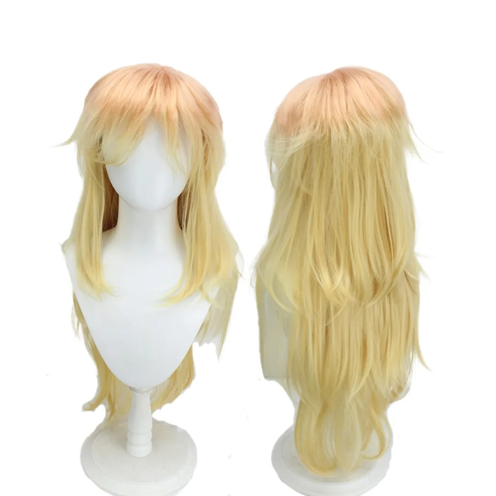 

Demon Slayer Kotetsu Cosplay Wig Layered Style Gradient Yellow Wavy Hair