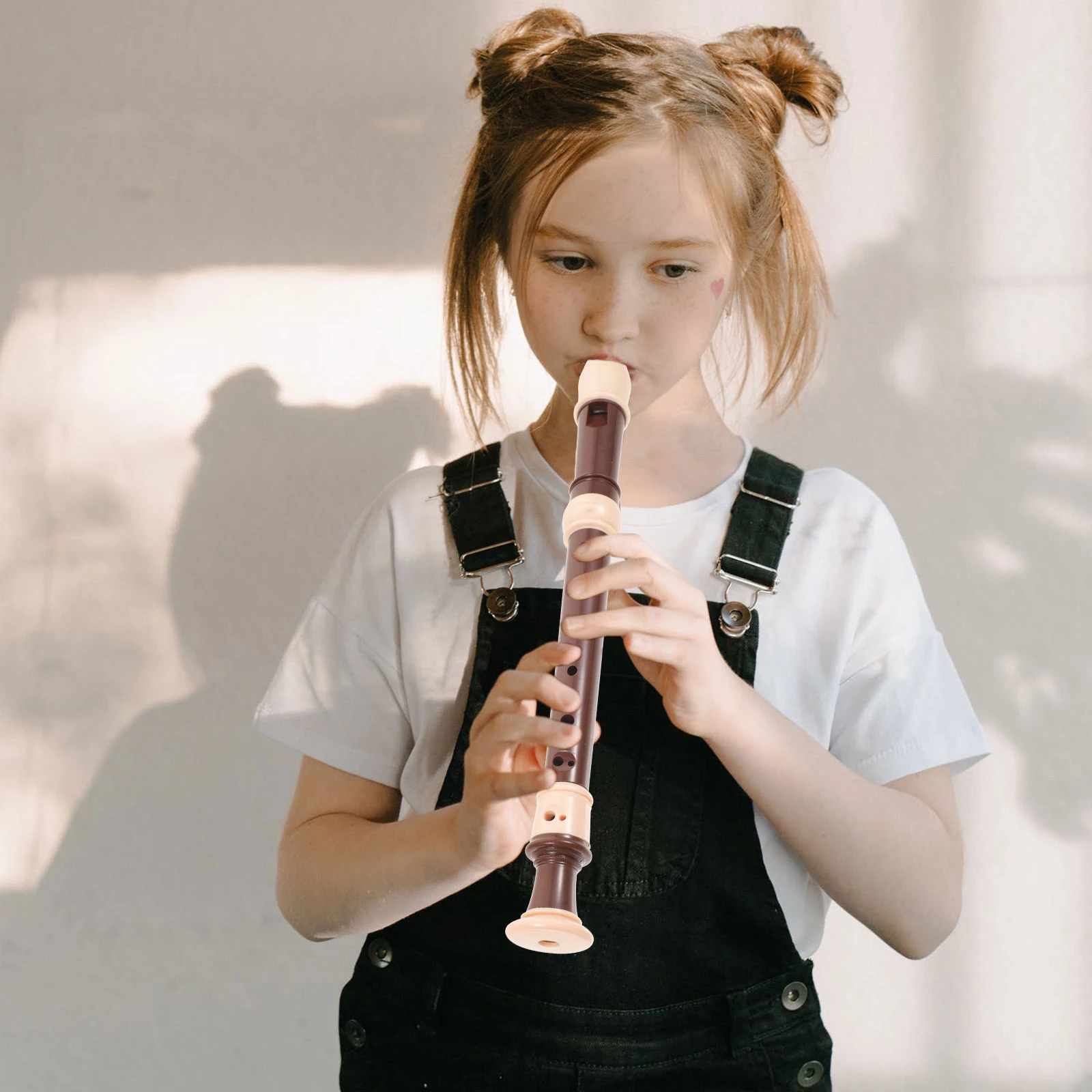 

1Set High Pitch Clarinet Resin Beginner Practice Instrument Removable Easy Clean Smooth Edges Loud Sound Kids Soprano Recorder
