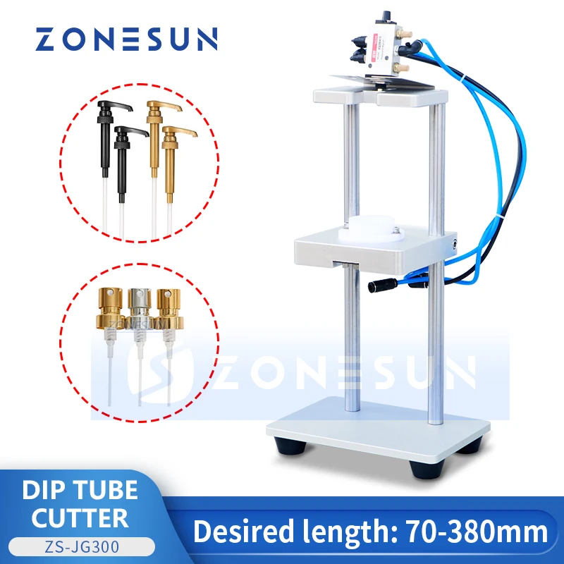 Zonesun ZS-JG300 halbautomat ische pneumatische parfüm pumpe sprayer kunststoff rohr dip rohr schneide maschine