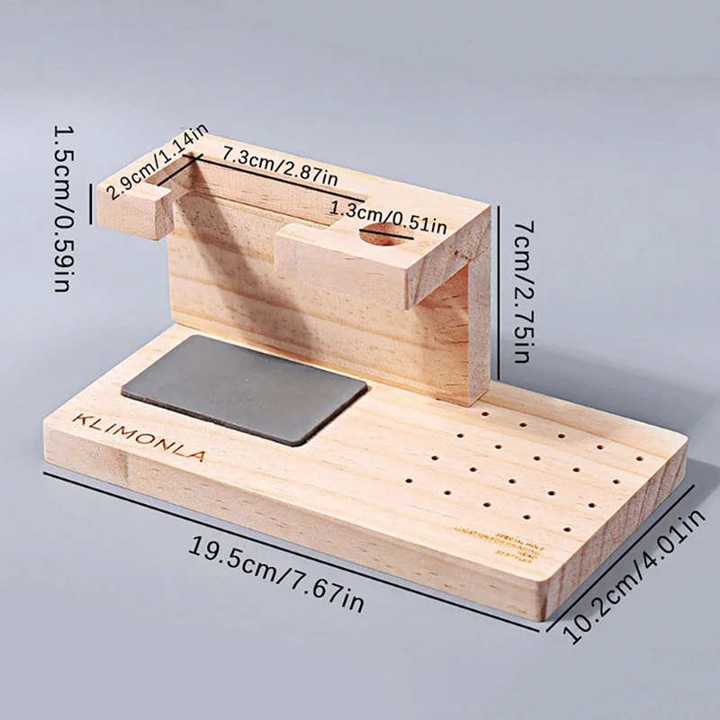 1pc punte per trapano per unghie supporto in legno, durevole per l'addestramento delle unghie accessori per nail art scatola di strumenti per manicure fai da te scatola di visualizzazione