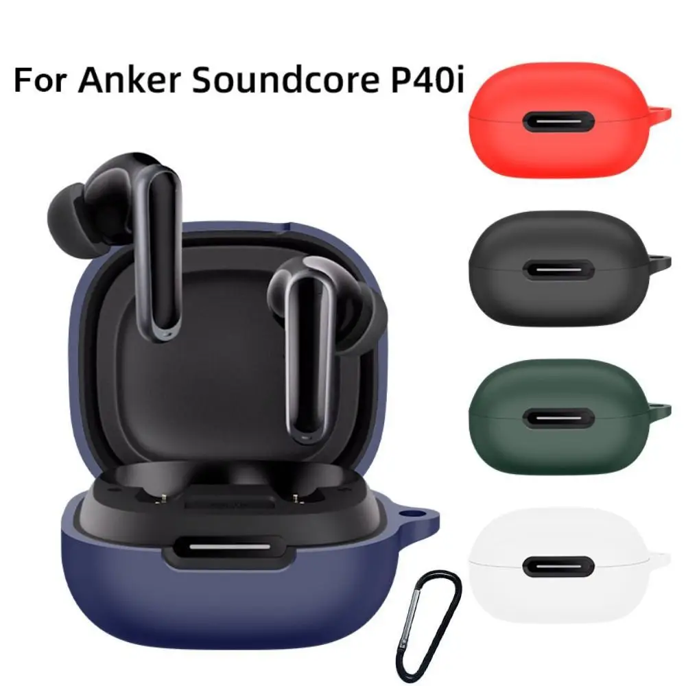 Anti-Fall Earphone Case Silicone Dustproof Bluetooth Headphone Protective Case Washable Shockproof for Anker Soundcore P40i