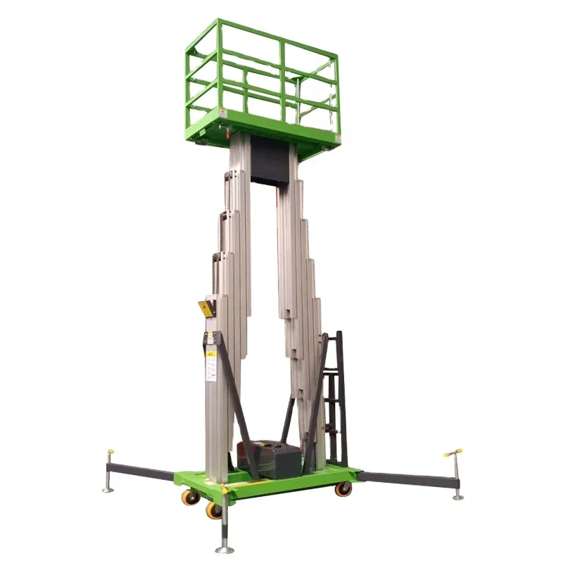 

12m Hydraulic Aluminium Alloy Double Mast Aerial Lift Platform Articulated Lift