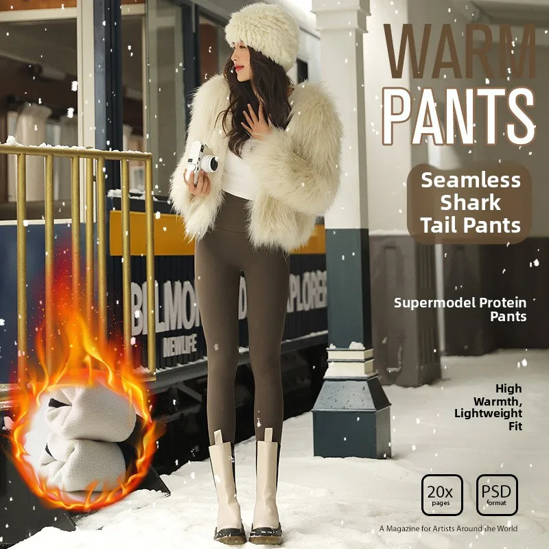 Thiened Fce arkskin Yoga Pants High Waist Women's Autumn Winter Outerwear Warm Fitn Trousers BT KEEPL Brand