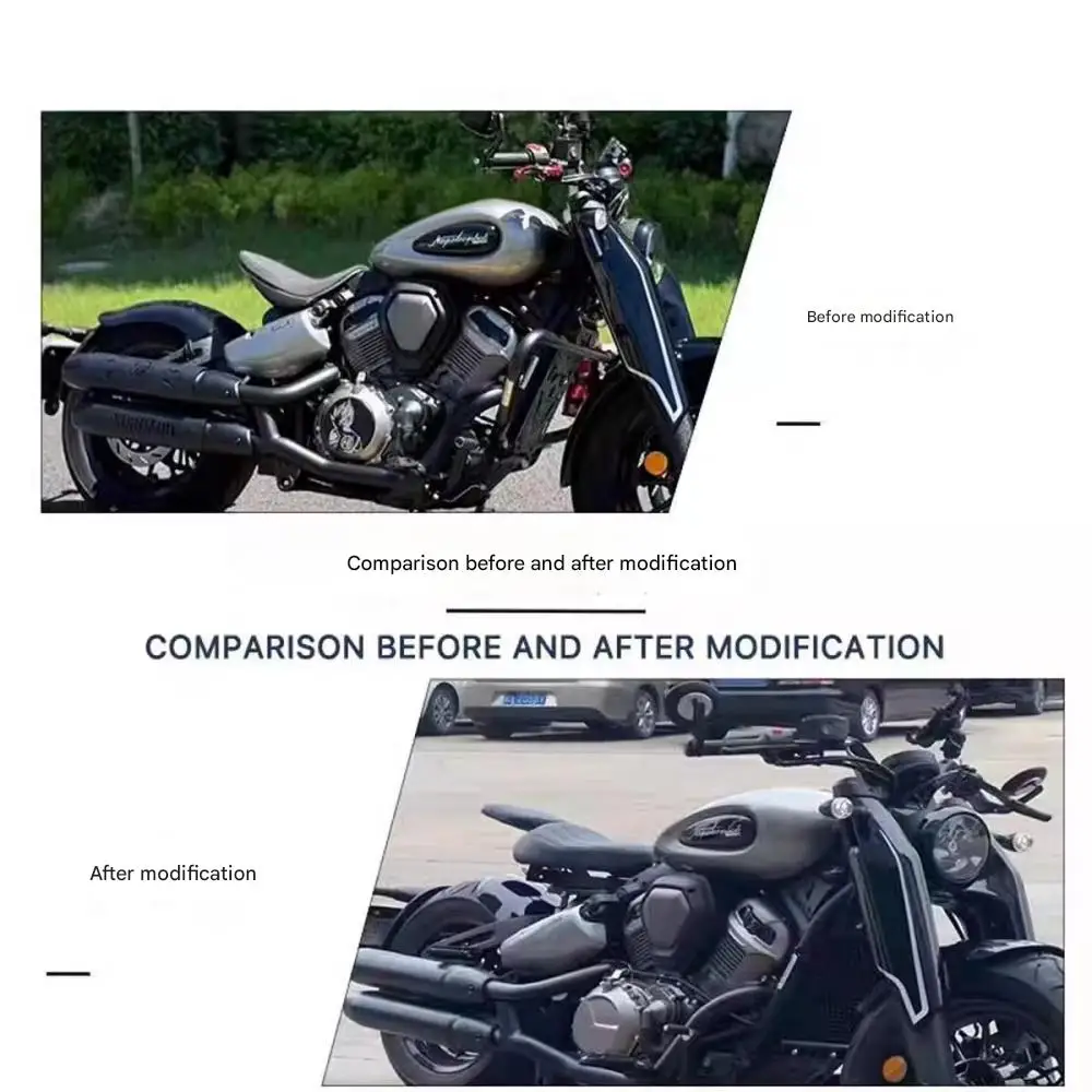 for Benda Napoleon 450 modified folding rear seat single seat cushion to double seat retro hidden seat cushion Napoleon Bob 500