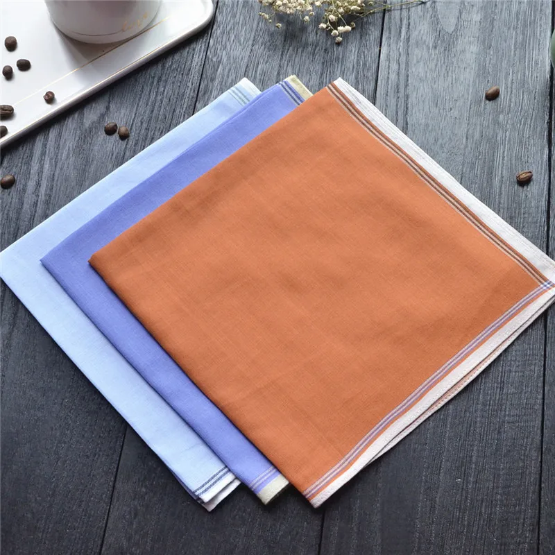 Exported To Japan's High-end Color Woven Solid Color Handkerchief Soft Thin Style 42x42CM