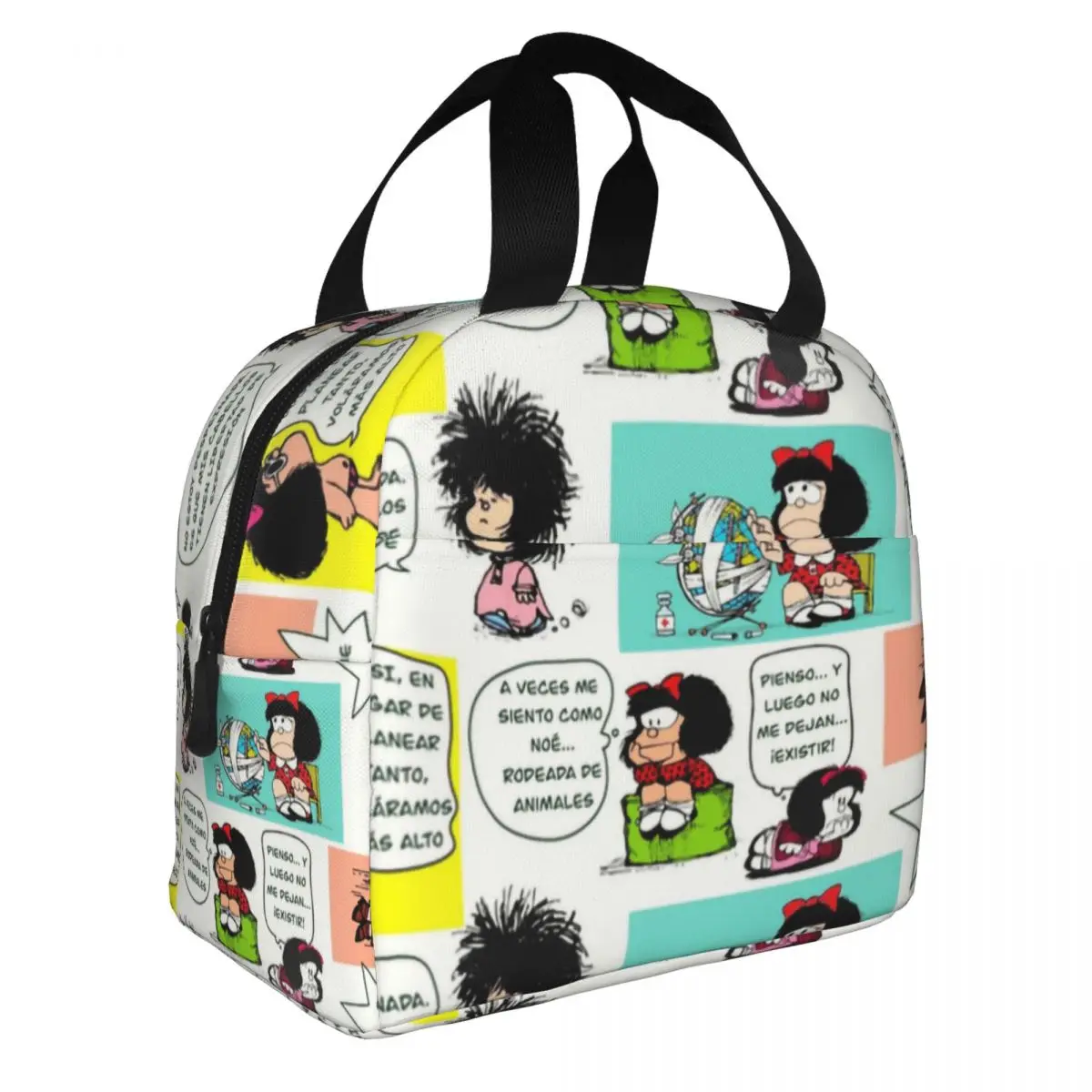 Mafalda Lunch Bag Men Women Cooler Warm Insulated Lunch Boxes for Office