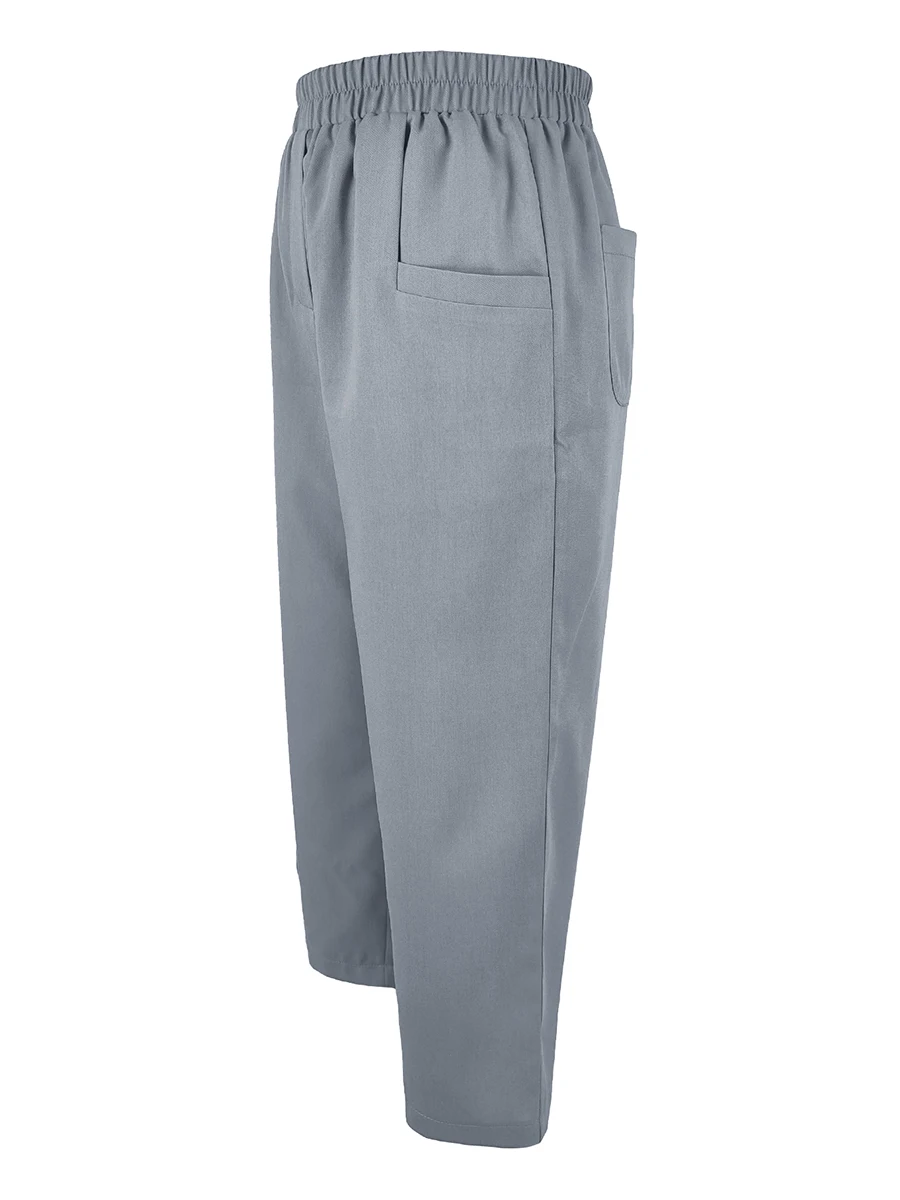 Damen Lässige Weite Cropped-Hose mit Elastischem Bund, Taschen, Vintage Haremshose, Schick und Weich 2026 – Detail 4