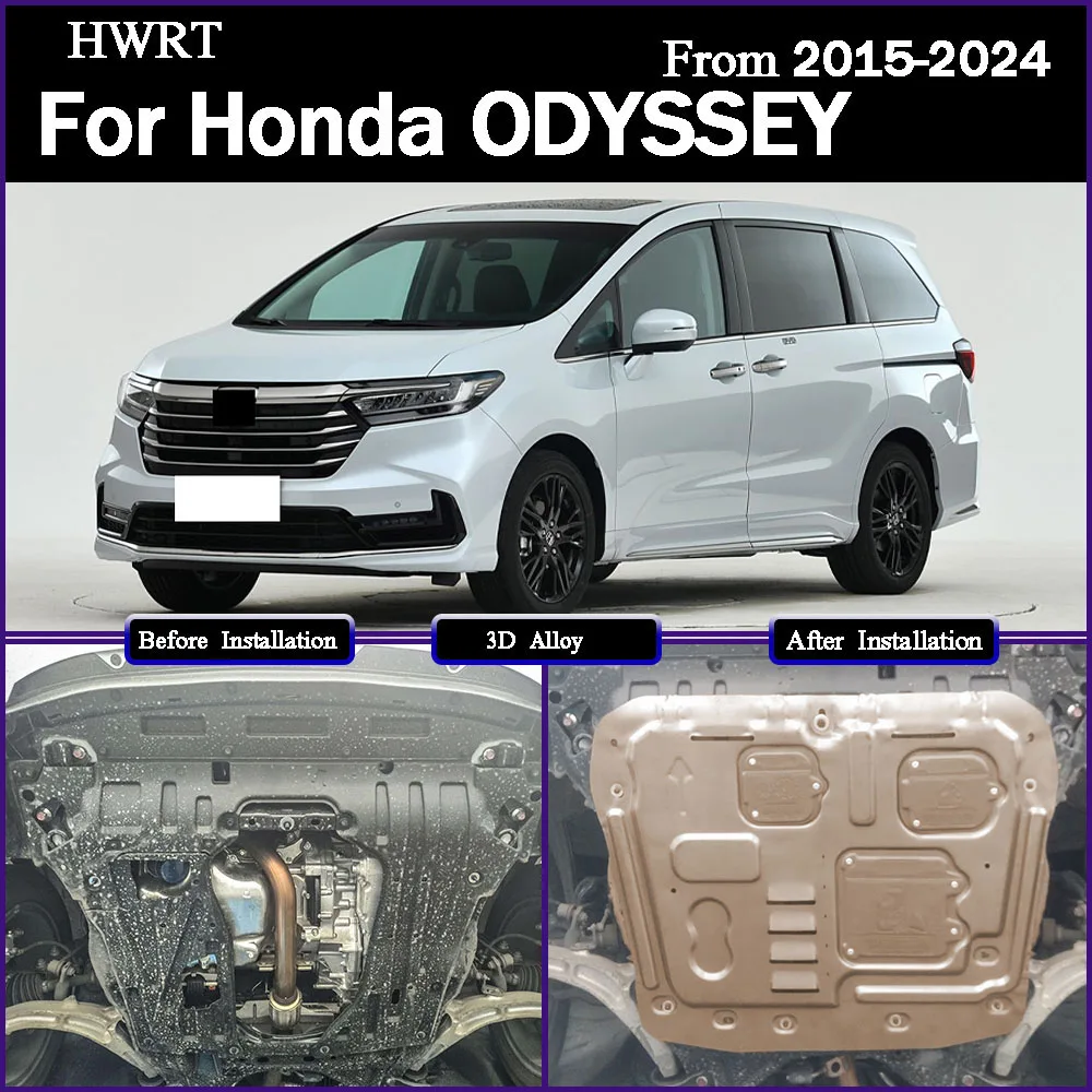 

Car Accessories Black Under Engine Guard Mudguard Board Splash Shield Mud Fender Plate Panel For Honda ‌ODYSSEY 2015 - 2024 2.0L