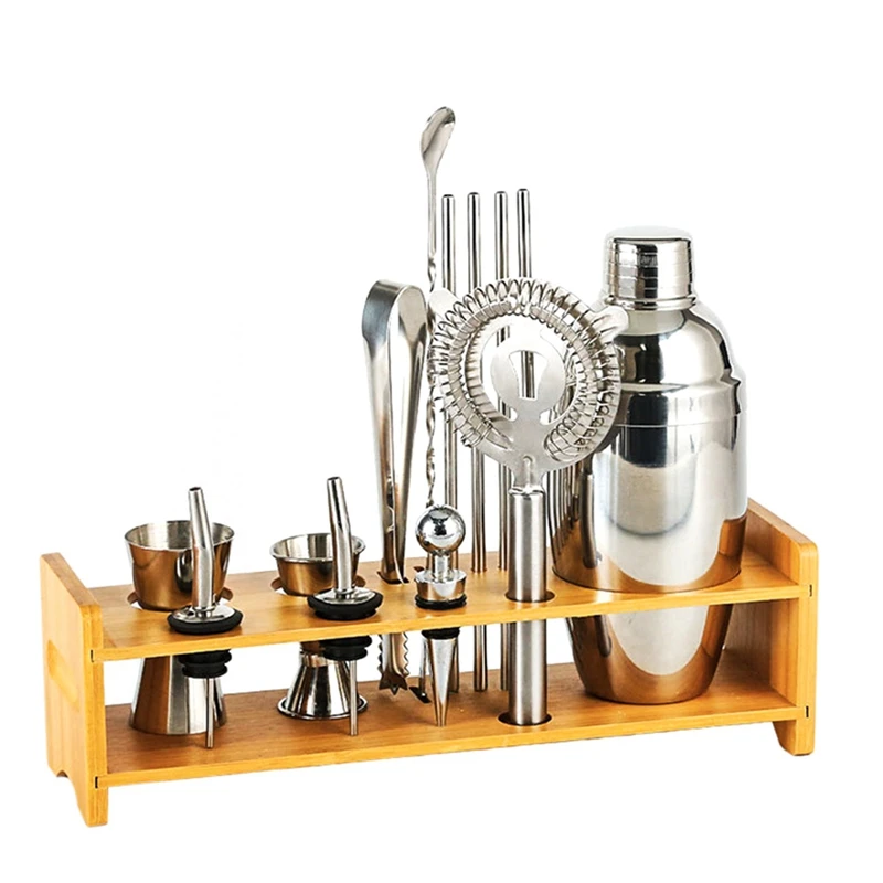 

Stainless Steel Cocktail Shaker Set Cocktail Shaker Bartender Full Set Of Tools