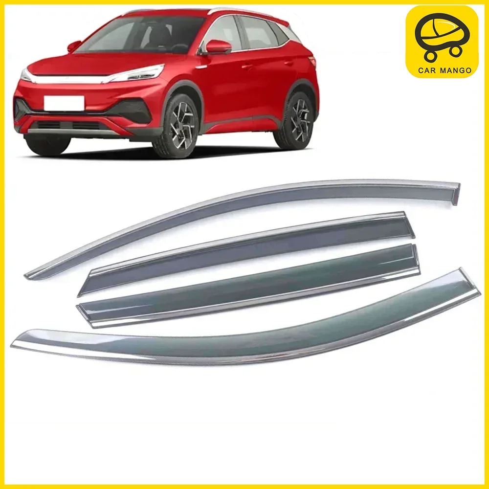 

Хромированные полоски, защита от дождя для BYD ATTO 3 2022-2023, оконный козырек, ветровые дефлекторы, дверной козырек, вентиляционные шторы, вентиляционный козырек