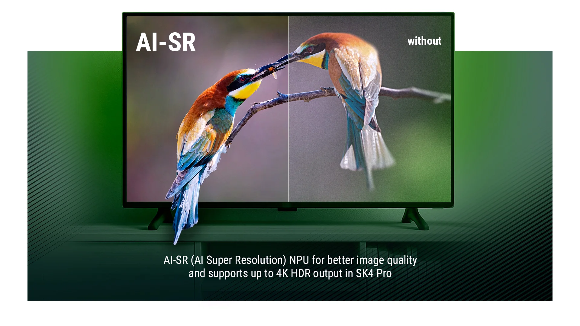 SK4 Pro Smart TV Box Android 14 Amlogic S905x5M-K LPDDR4 4GB 64GB 2.4G/5GWifi BT