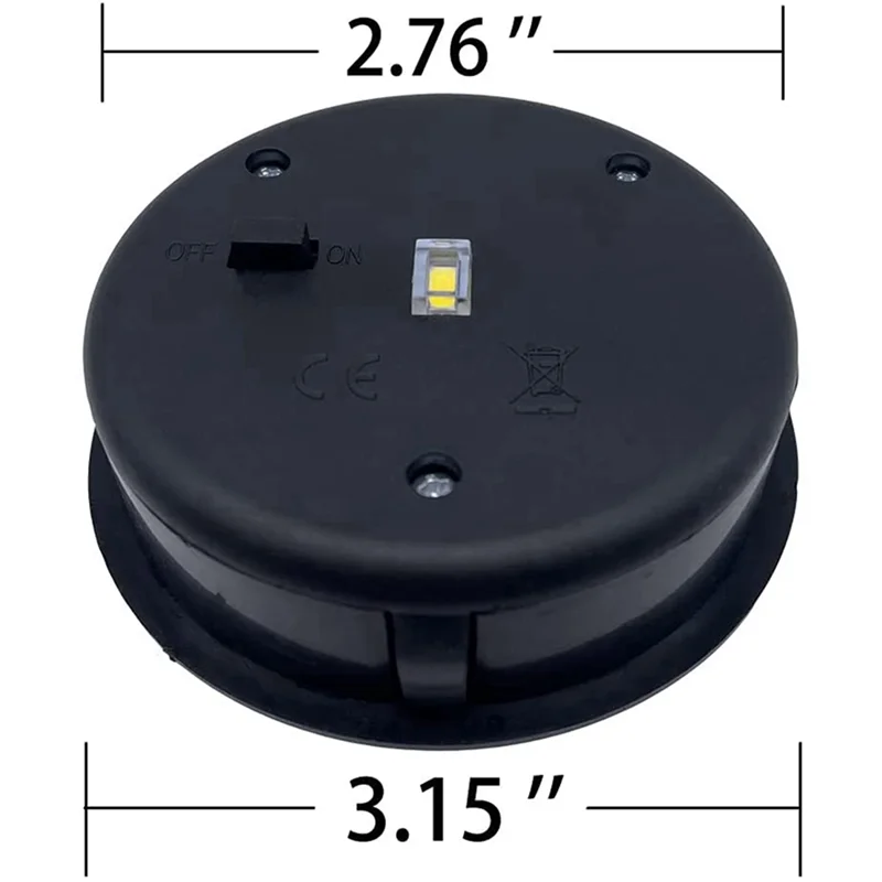 6 Pack Solar Lights Replacement Top For Lanterns, Waterproof Round Solar Lanterns Replacement Accessories(3.15 Inch)-A74Z