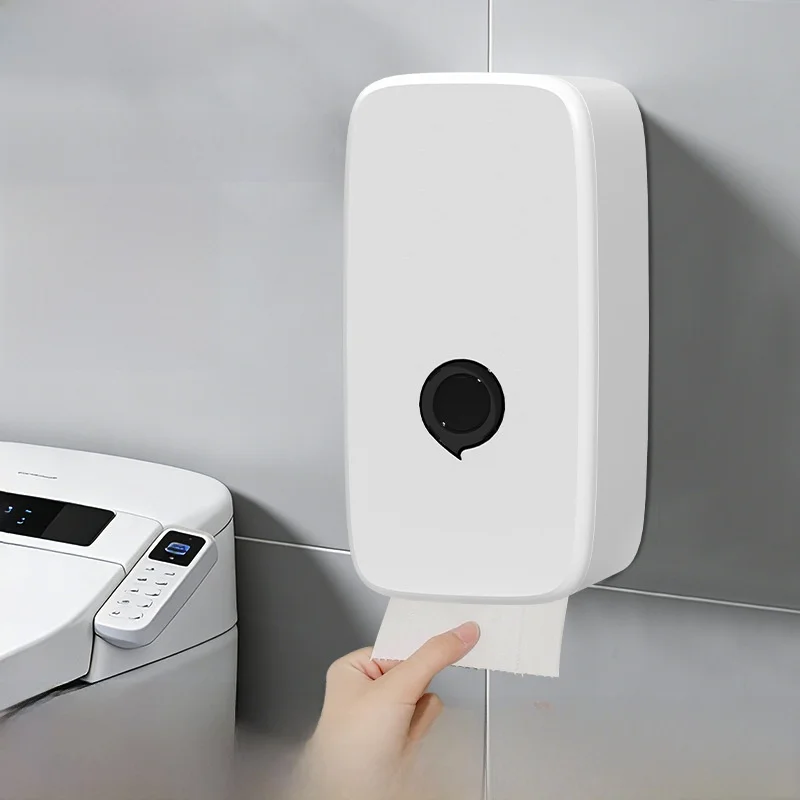 新しい多機能壁掛けティッシュボックス、バスルームキッチンロールペーパーホルダー、穴あけ不要収納オーガナイザー