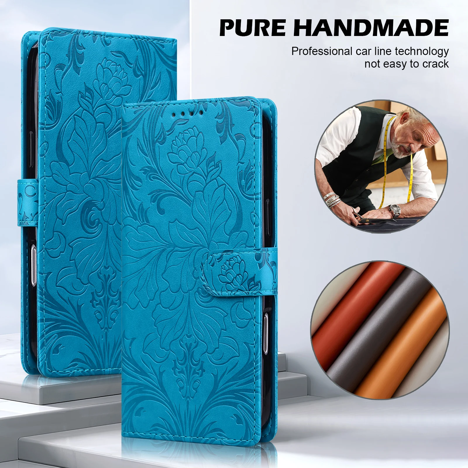 Magnetische Flip Leder Brieftasche Fall Für Samsung Galaxy A51 A52 A52s A53 A54 A55 A56 A70 A70s A71 A72 A73 A01 A02s A10 A11 4G/5G – Detail 10