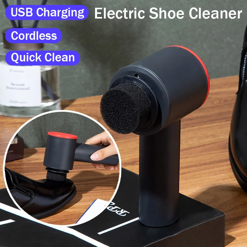 Machine électrique à cirer les chaussures, brosse à chaussures à lavage automatique portable, brosse à chaussures, polisseuse pour vêtements enveloppés en cuir, canapé