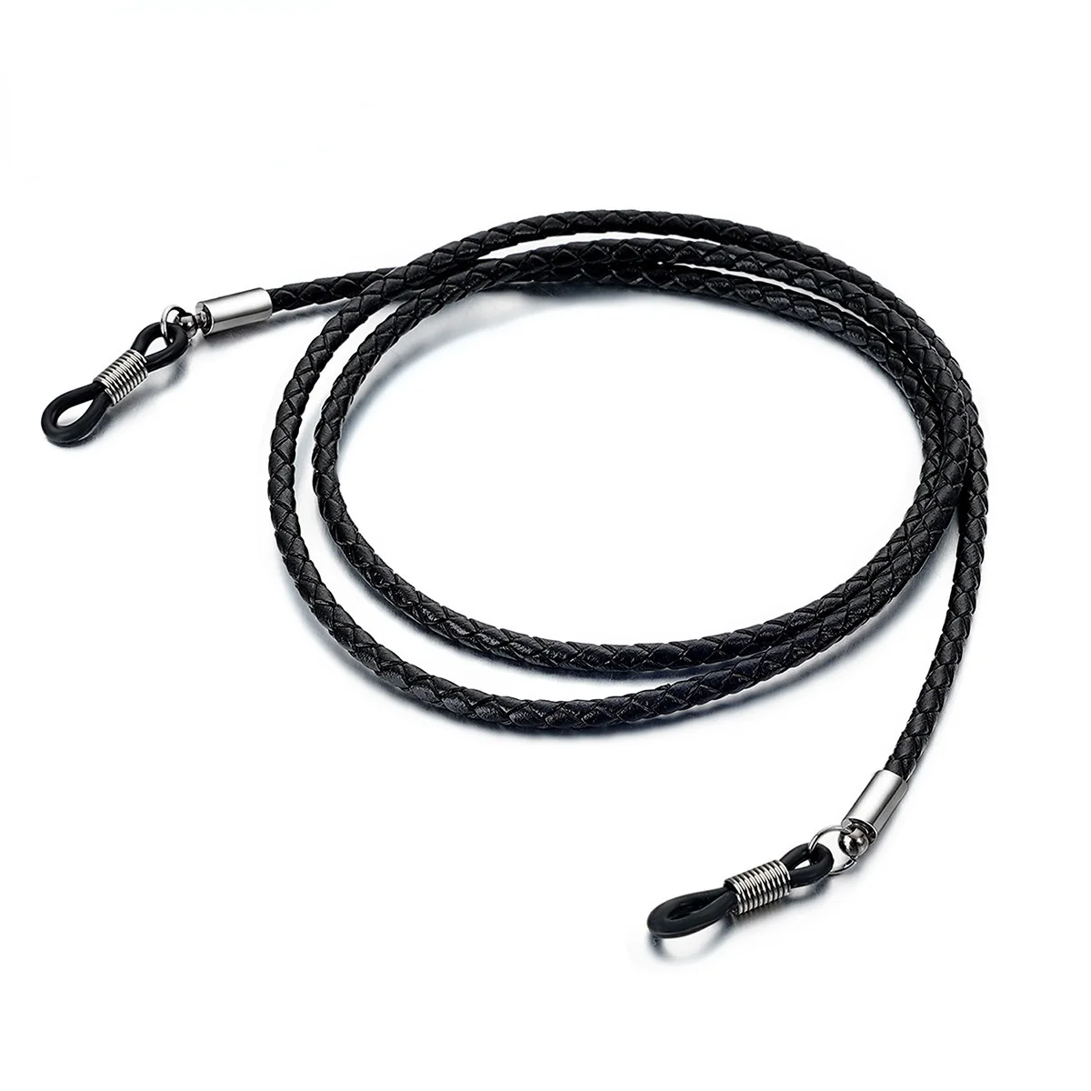 

Cord Glasses Man, Simple Lanyard for Reading Glasses, Fashion Anti-lost Sunglasses Rope, Black Cowhide Spectacle Cord