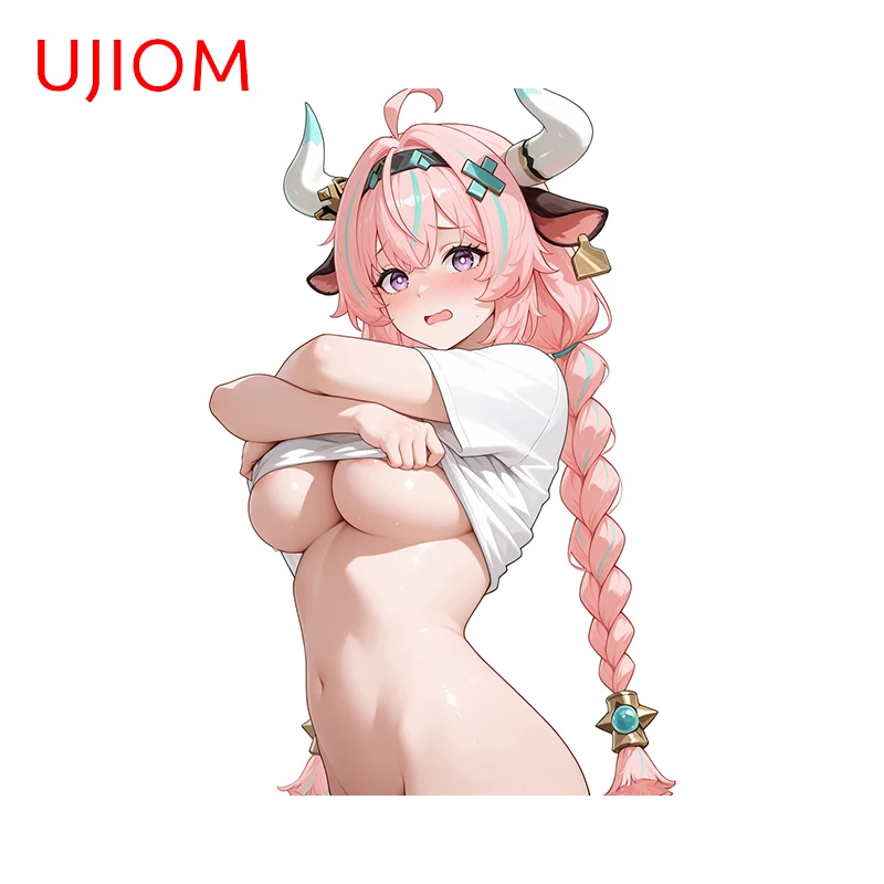 

UJIOM Genshin Impact Varesa Serxy Wall Stickers Alluring T-shirt Girl Computer Case Decals Nice Wall Decorations Living Room