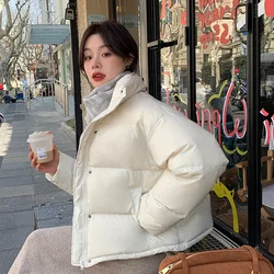 Short down jacket for women 2024 new winter Korean version white duck down versatile warm stand up collar design, niche jacket