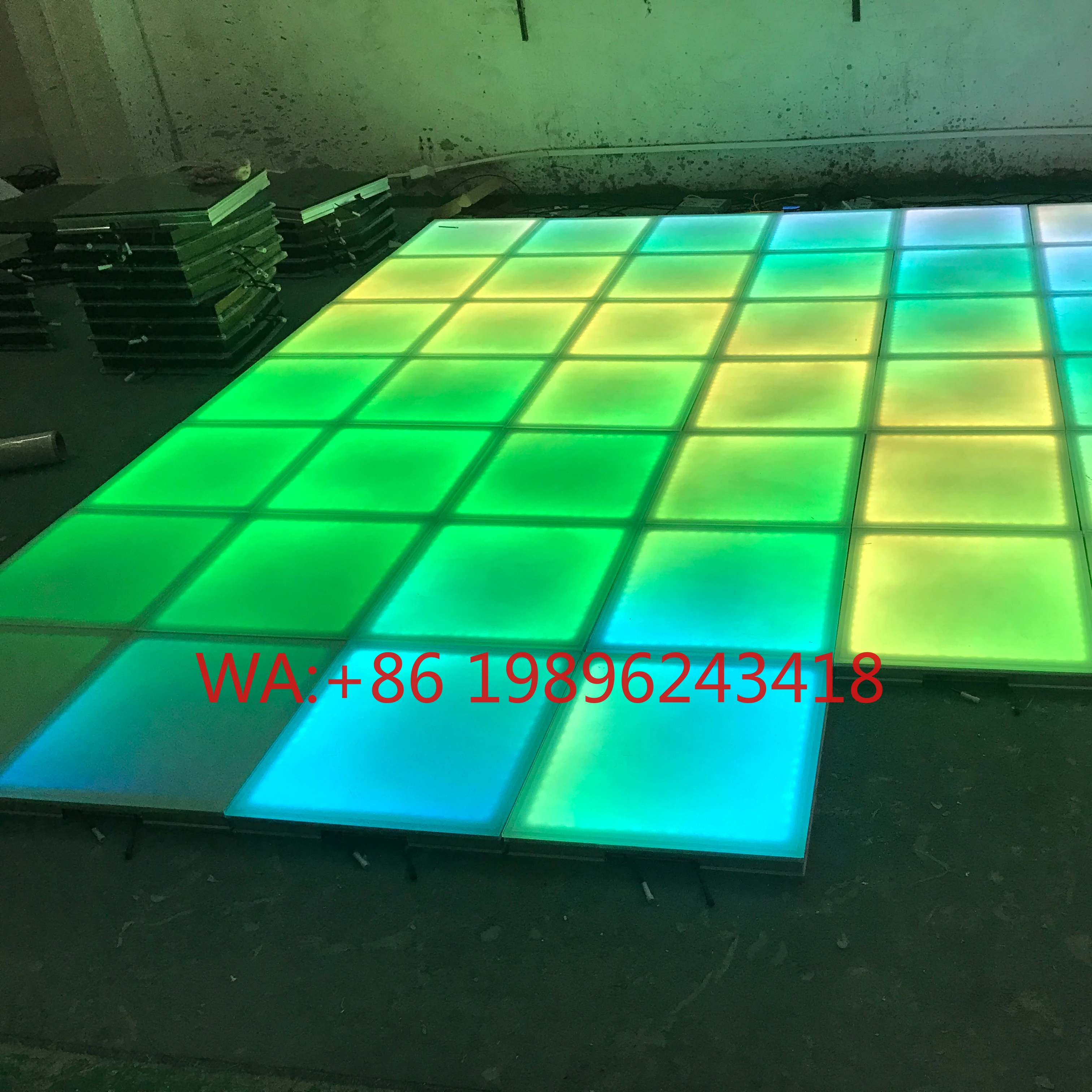 

Magnetic Dance Floor Wireless RGB LED Matrix Wedding Party Interactive Dancing White Beam s DMX512 Control Alexa IP53