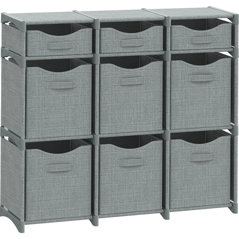 9 Cube Closet Organizers, Includes All Storage Cube Bins, Easy To Assemble Storage Unit With Drawers |Room Organizer For Clothes