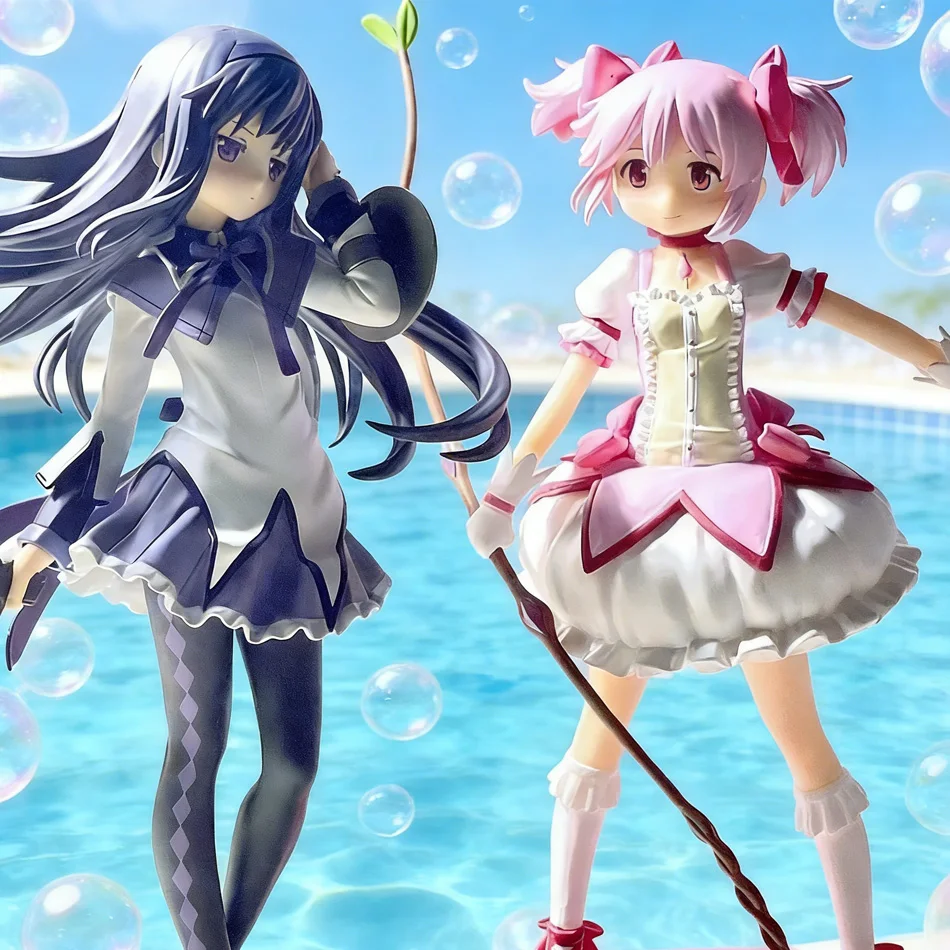 Figura de Anime de Menina Mágica de 22cm, Figura de Ação Kaname Madoka, Figurine Kawaii Akemi Homura, Modelo de Coleção Loli, Brinquedo Presente