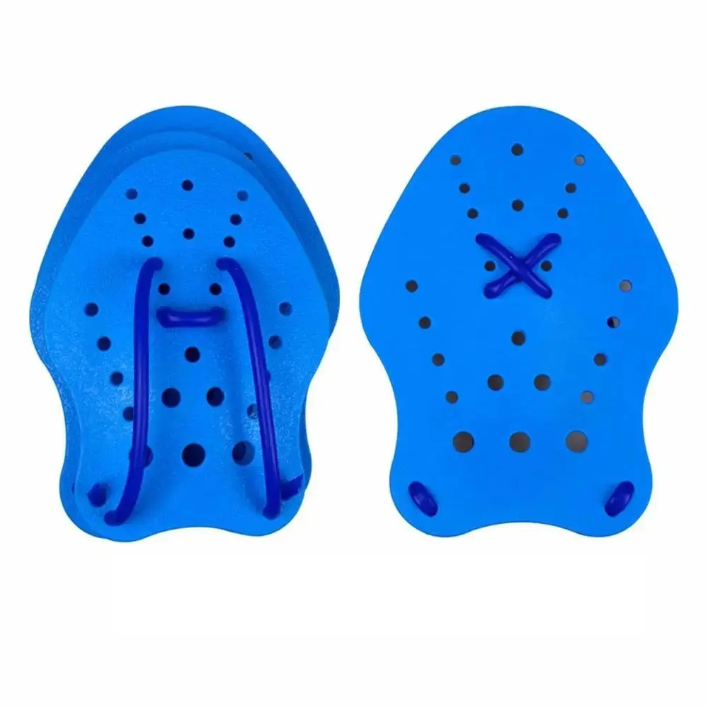 

Easy To Use PVC Hand Webbed Gloves Adjustable Strap Blue Diving Gloves Flexible Ergonomic Kids Swim Paddles Learn Swimming