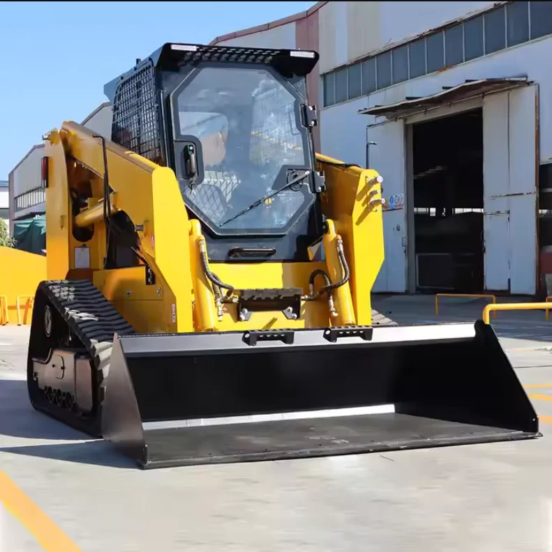 Yuanxing TS65X Skid Cargador compacto Diesel Carregador Track Mini Charge Skid Steer Loader con enganche rápido