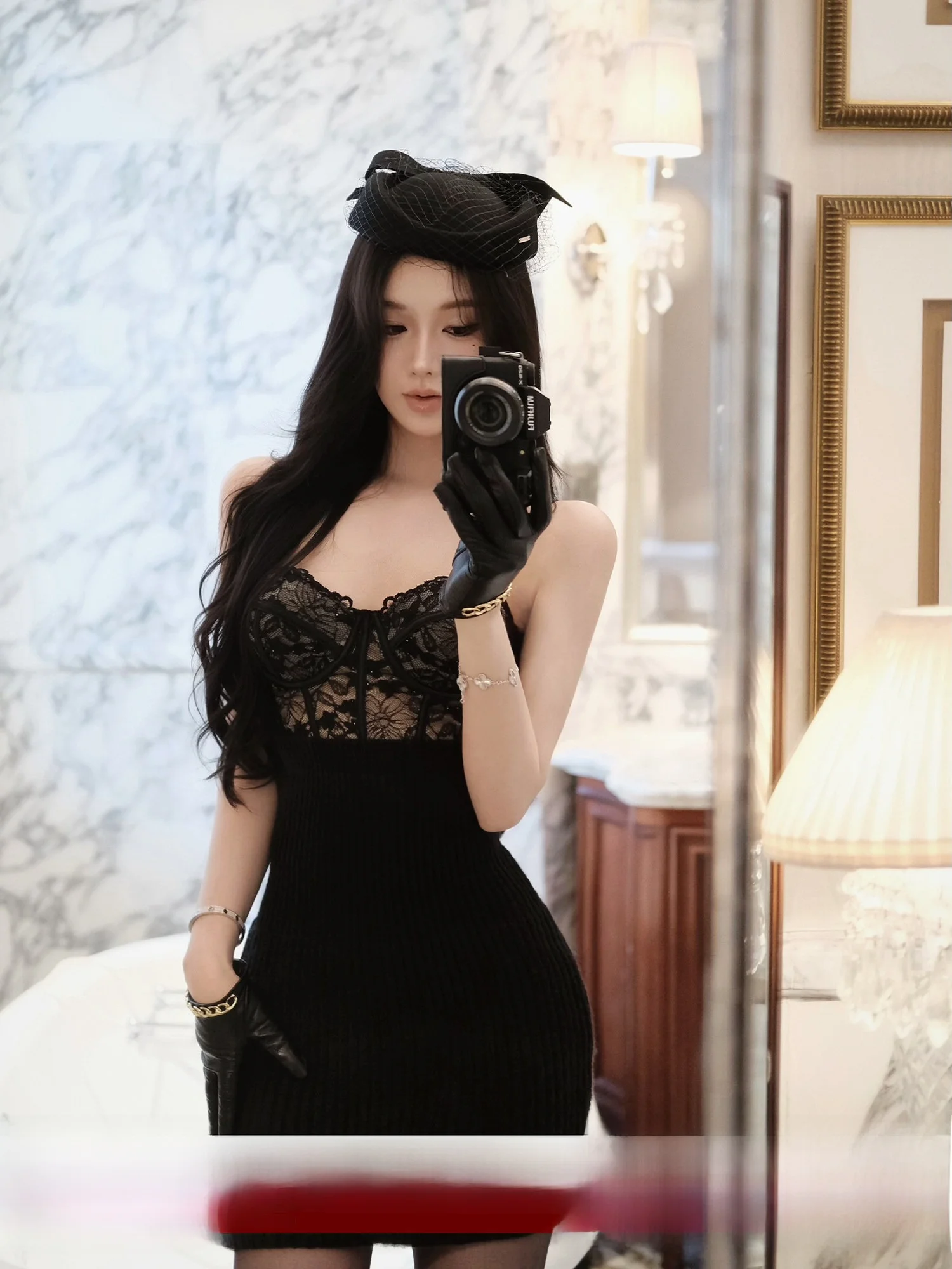 

Комплект JAYKY YANG: вязаная юбка и топ с кружевом, деконструкция, пояс из фибона, повседневный стиль, весенняя мода