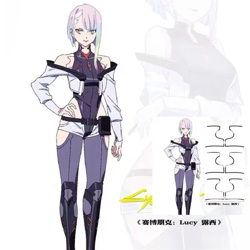 Lucy Tattoo Sticker Edgerunner Anime Temporary Fake Flash Tattoo Transfer Sticker Cosplay Prop Accessories Costume