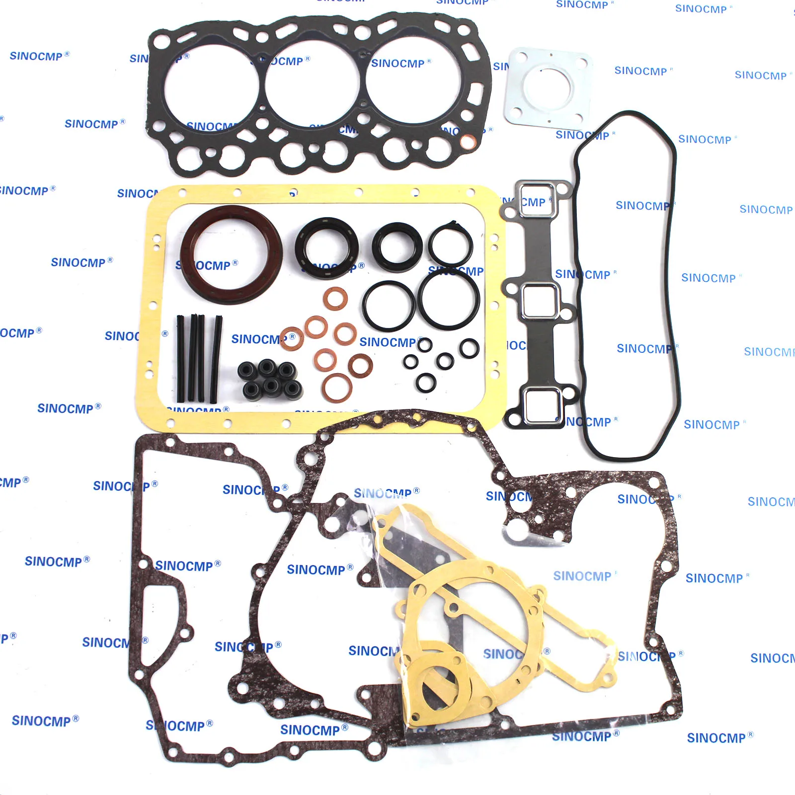 

SINOCMP Engine Gasket Kit 301L01-01102, MD008-883, MD008883, MD115-472 for Mitsubishi L3E Diesel Tractor Loader Generator