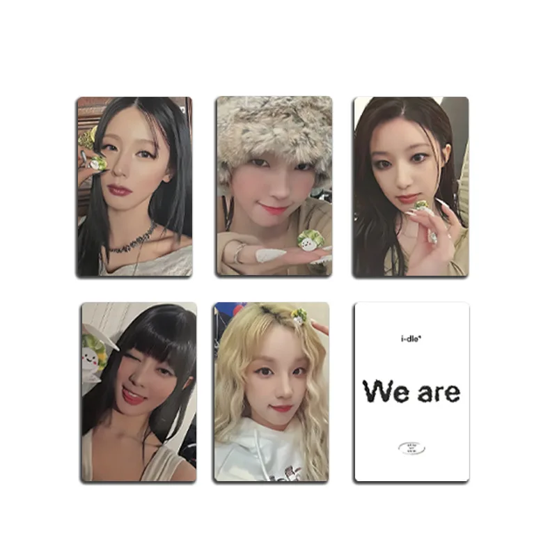 5/15Pcs/Set Kpop i-dle We Are Album Selfie Cards List Shuhua Miyeon YUQI MINNIE Soyeon EVERLINE Ver Photocards Fans Collectibles