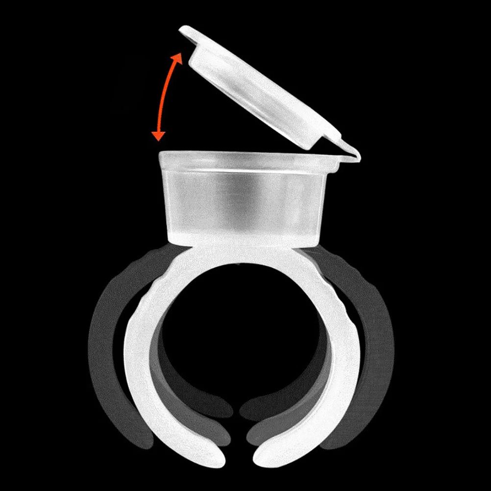 

100pcs Disposable Tattoo Ink Cups Pigment Container Ring Holder Lid Easy Use No Cleanup Perfect for Tattoo Artists Beginners