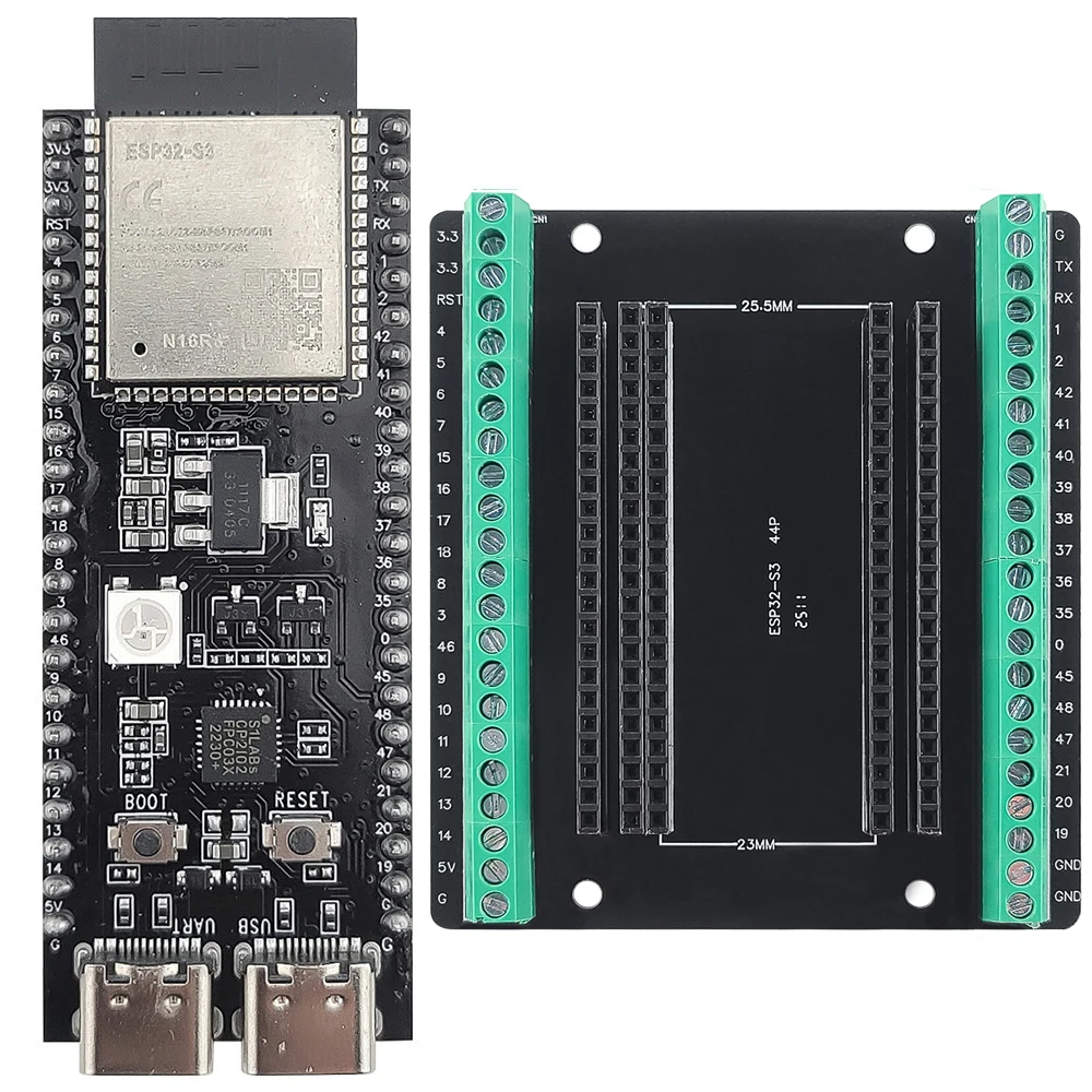 ESP32 S3 Development Board with Expansion Adapter BT 2.4G Wifi Module 44Pin 8MB PSRAM N16R8 CP2102 Type-C ESP32-S3-DevKitC-1