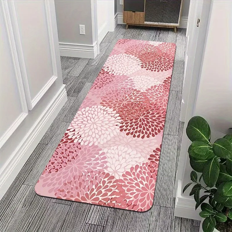 Black Gold Marble Luxury Modern Runner Rug for Kitchen Durable Stone Look Carpet Floor Mat Cover