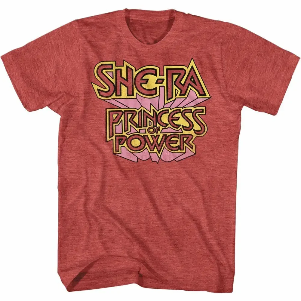 Masters Of The Universe Shera Logo Red Heather Adult T Shirt