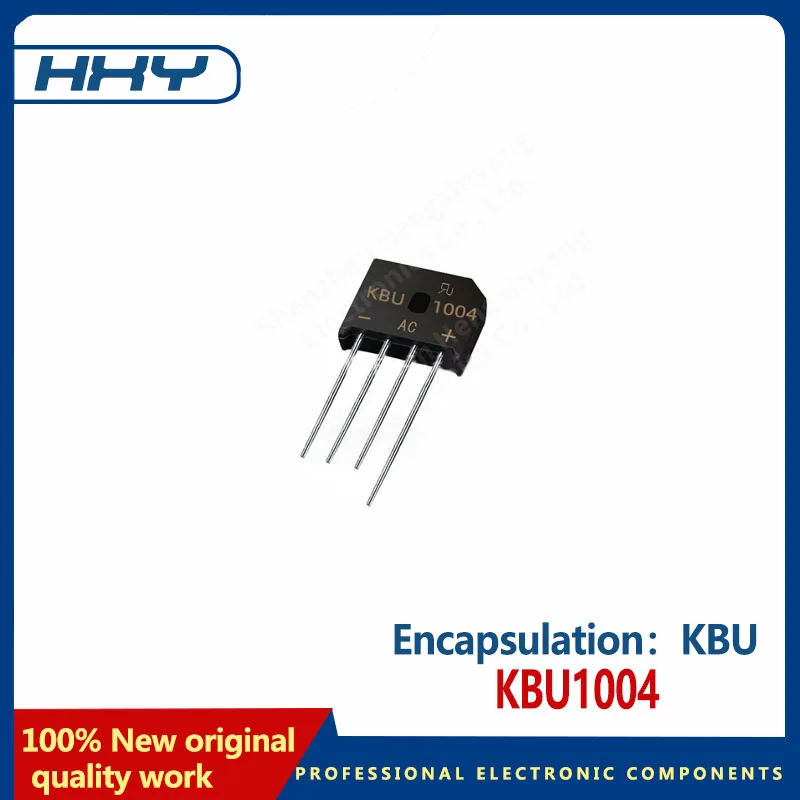 10pcs   KBU1004 KBU package straight plug rectifier bridge stack