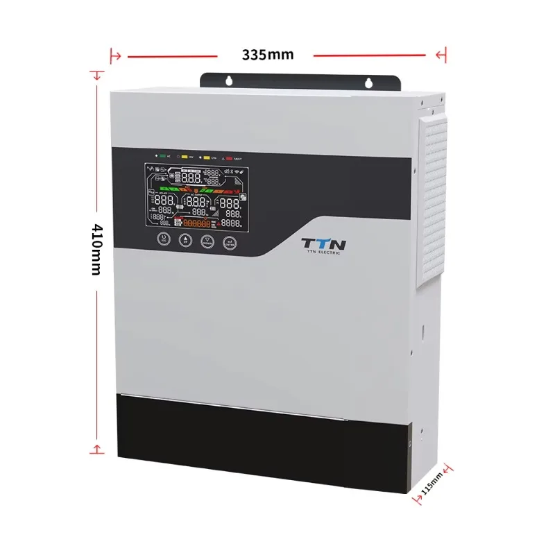 202612V 24V 48V 1.2KW 3.6KW 6.5KW MPPT Mode LCD Display Single Phase Output AC to AC/DC to DC Hybrid Solar Inverter