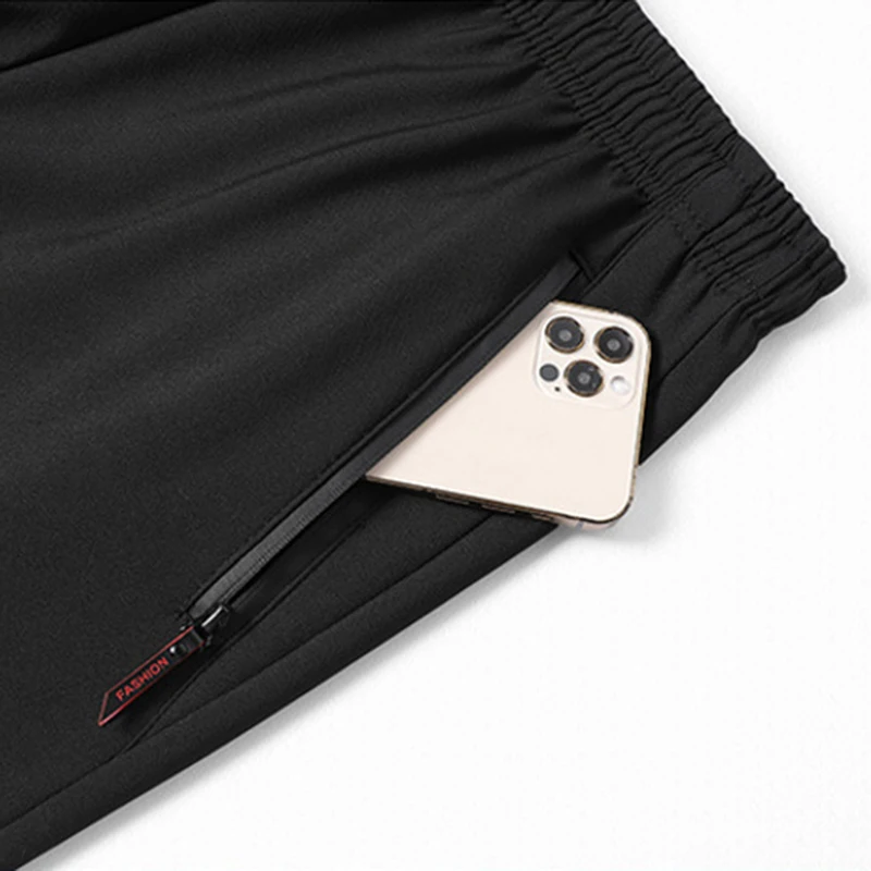 الشتاء الدافئ الرجال السراويل المستقيمة تمتد مرونة الخصر عارضة لينة عداء ببطء الكورية الكلاسيكية الأزرق الأسود الرمادي العلامة التجارية إضافة الفراء السراويل #5