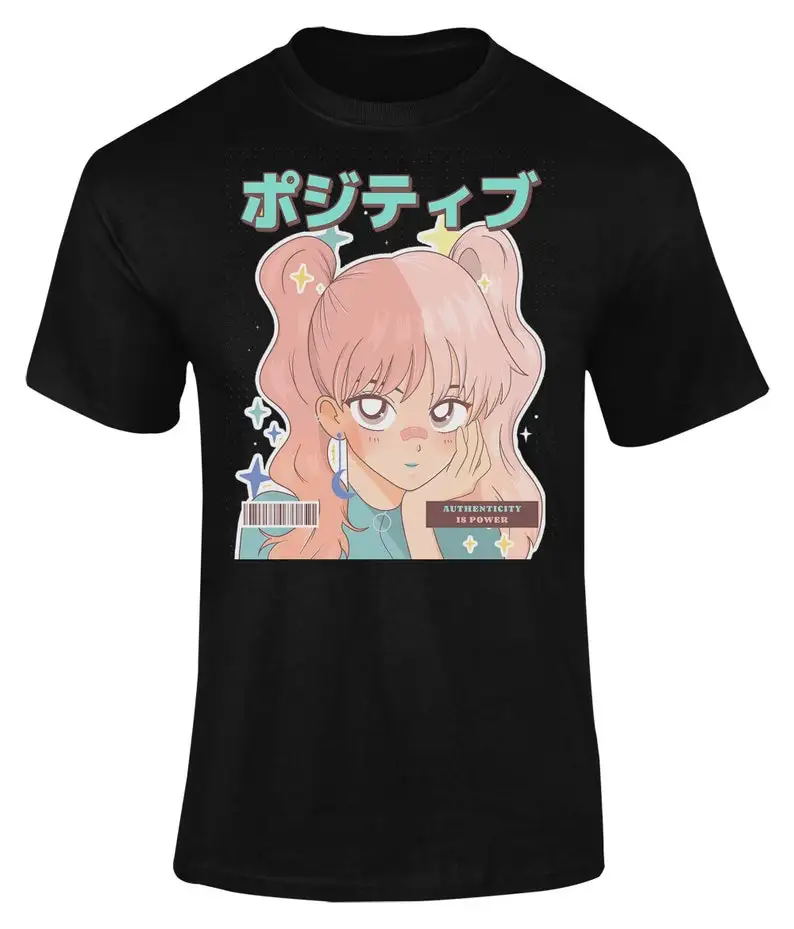 Anime Is Power Cute Girl Character T-Shirt Manga Japanese Style Unisex Top