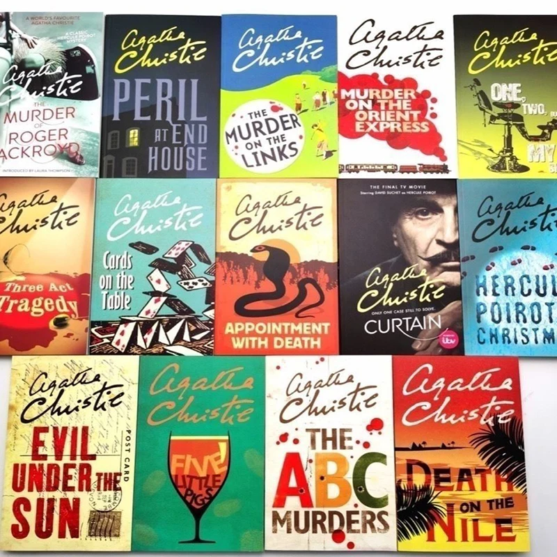 

14 книг The Agatha Christie Detective Series Phase I английский детектив Роман четырнадцать самых продаваемых таинственных романов