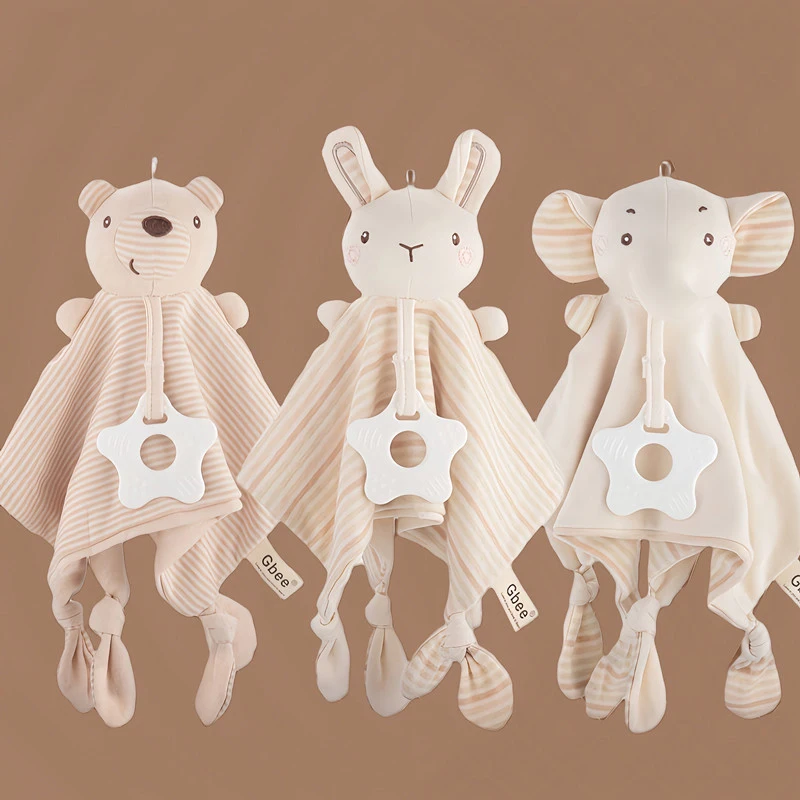 Baby Soothing Towel, Baby Water Towel, Dental Gum, Ringing Bell, Newborn Baby Toy, Biteable