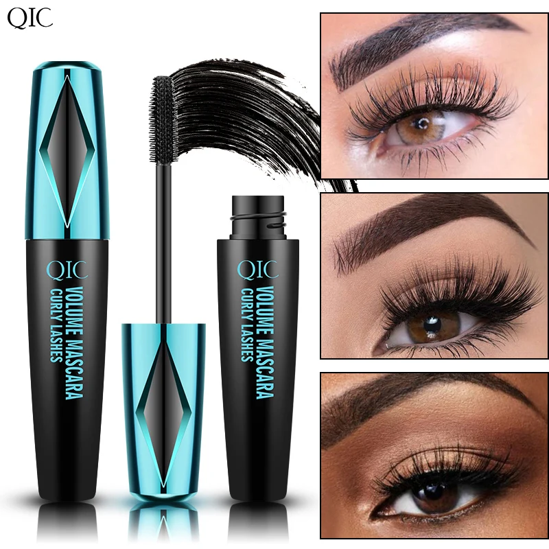 QIC 3D มาสคาร่ายาวสีดํา Lash Eyelash EXTENSION Eye Lashes แปรงแต่งหน้าความงามมาสคาร่าติดทนนาน