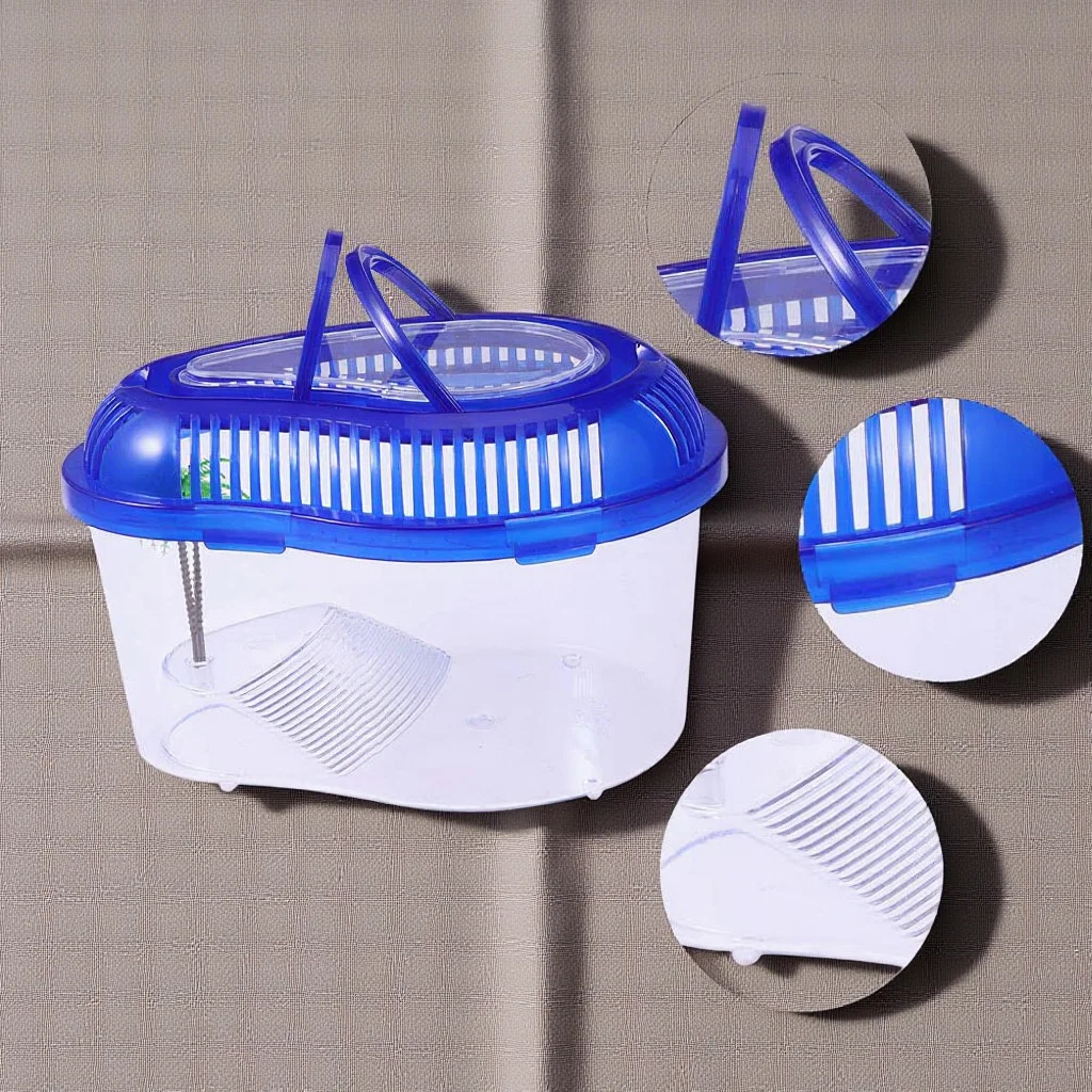 

1Pcs Turtle Tank Plastic Cylinder Large Spacious Drying Platform Rest Swimming Sunning Breeding Box with Handle for All Turtle