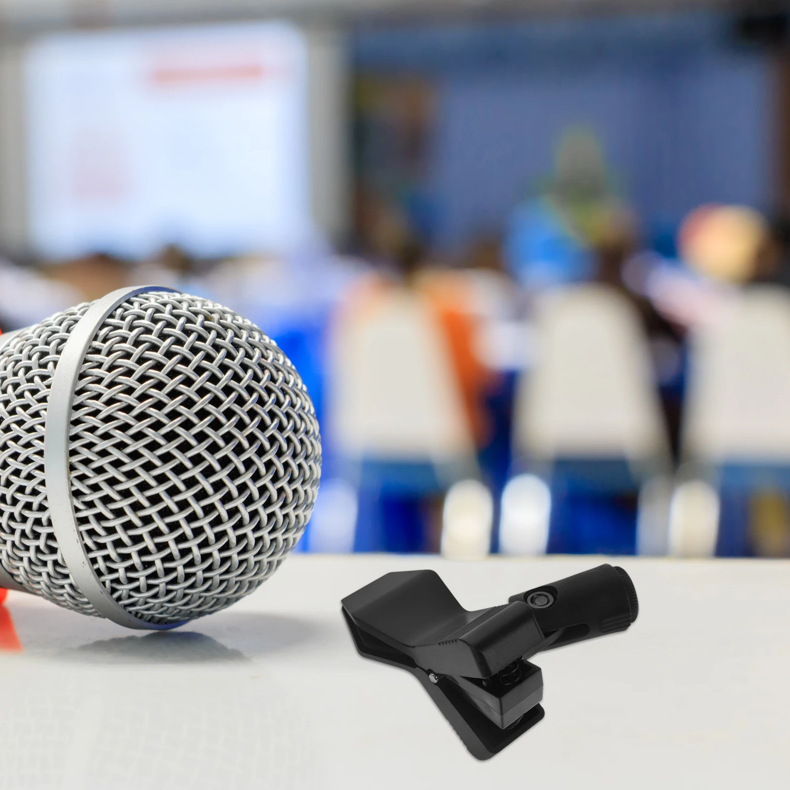 

4pcs Universal Microphone Clip Stand Holder Simple Iron Clips for Handheld Wireless Mics Practical Easy Installation