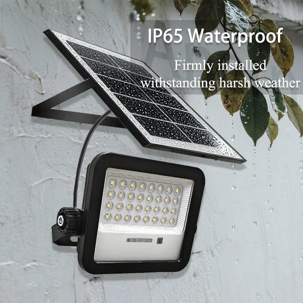 Anern 50W 550lm zonne-licht 5V 6W paneel 4000mAh LiFePO4 IP65 waterdichte afstandsbediening timer dimbaar buiten voor tuin/gazon