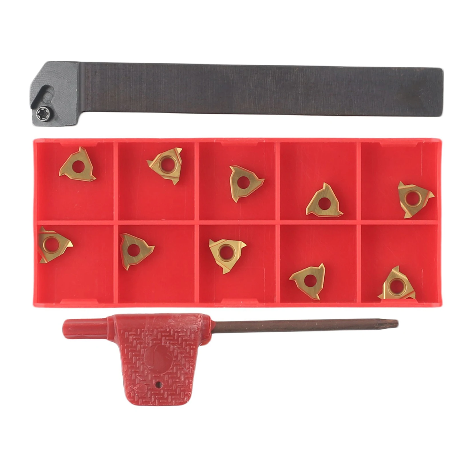 

Efficient and Reliable 12 CNC Lathe External Threading Turning Tool+10pcs 11ER AG60 Insert for Precise Machining